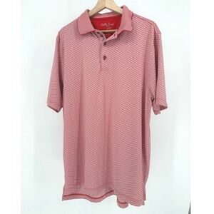 Bobby Jones Mens Red Performance Golf Polo Shirt Short Sleeve X-H20 Size L